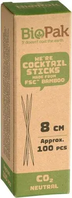 Produktbild von 360  Cocktailstäbchen 8 cm Natürlich