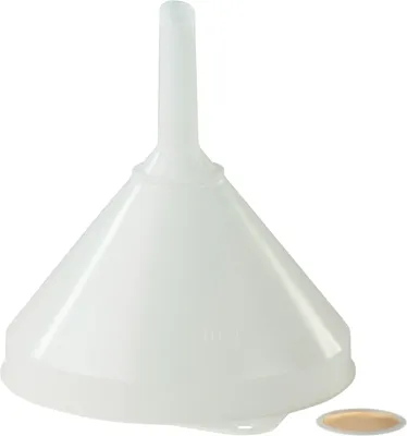 Immagine prodotto di Imbuto D.208/20mm H.218mm HD-Polietilene naturale con setaccio HÜNERSDORFF