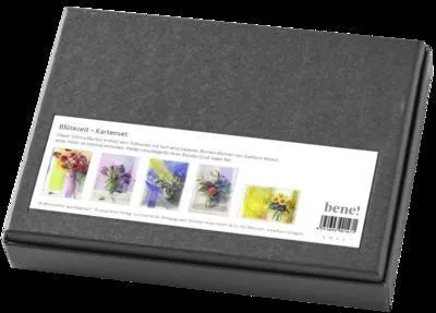 Produktbild von Blütezeit Kartenset mit Blumen-Motiven, 10 Faltkarten inkl. Umschläge, 12 x 17 cm