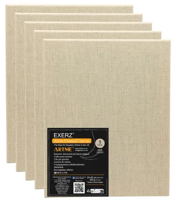 Obrázok produktu pre 24x30 cm plátno na ráme, 5 kusov – vhodné na olejové a akrylové farby