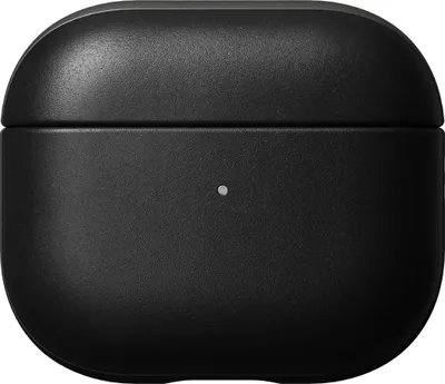Image de Nomad Modern Cuir Coque AirPods 3 – Cuir Horween des États-Unis – Développe une patine robuste au fil du temps – Compatible avec le chargement Qi et MagSafe - Noir