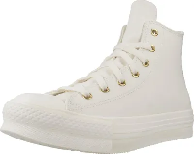 Produktbild von CONVERSE CHUCK TAYLOR ALL STAR EVA LIFT LEATHER+GOLD Weiß