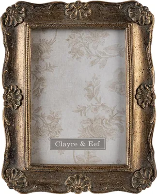 Immagine prodotto di Cornice per quadri Clayre & Eef 10x15 cm in poliresina color oro