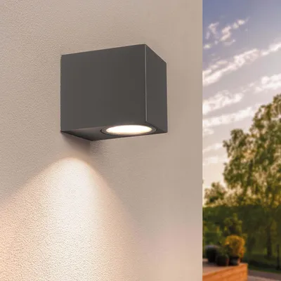 Image de Ledvion Applique murale 3W blanc chaud GU10 IP54 non dimmable cube