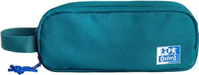 Produktbild von Oxford 400174210, Weiches Federmäppchen, Recyceltes Polyester, Aqua-Farbe, Einfarbig, Reißverschluss, Pubertät