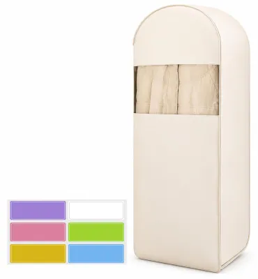 Staubdichte Kleiderhülle 130x58 cm, beige, mit Reißverschluss
