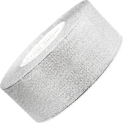 Zdjęcie produktu dla Tasiemka wstążka brokatowa 38 mm - 32 m srebrna