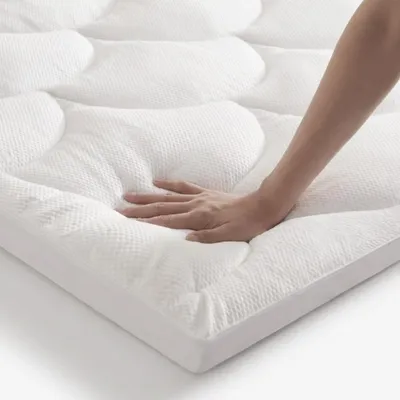 Image de CASABEL Surmatelas 160 x 190 cm en Microfibre Rafraîchissante, Garnissage Fibre Creuse 600 GSM, 4 cm d’Épaisseur