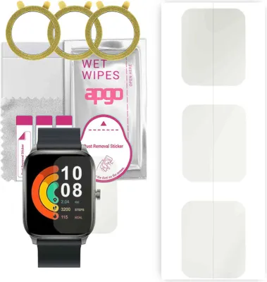 Produktbild von apgo 3 Stück Schutzfolie, Matt, kompatibel mit Haylou GST Smartwatch, Hydrogel Displayschutzfolie mit Positionierhilfe, Displayfolie, robust und kratzfest