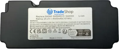 Produktbild von Trade-Shop Li-Ion Akku 25,2V / 4000mAh kompatibel mit Yard Force SA900 SA900B SA900ECO SA1000 SA1500 X50i ersetzt 862617 862618 0862622 0862622001