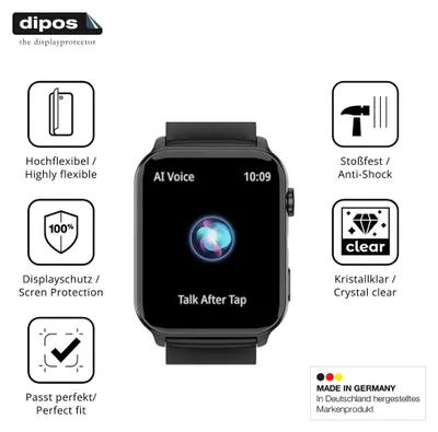 Produktbild von 2x Schutzfolie für IOWODO R30Max Folie, 100% Displayabdeckung, dipos Flex