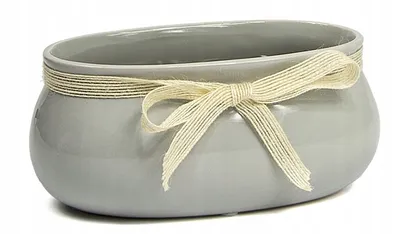 Produktbild von Graues Keramikgehäuse mit Schleife 18 cm