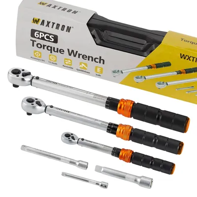 Immagine prodotto di Chiavi dinamometriche, da 1 a 220 Nm, con attacchi da 3/8" e 1/2", set di 6 chiavi dinamometriche