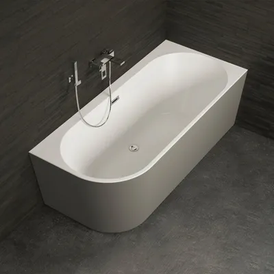 Produktbild von Freistehende Badewanne Capri 180 rechts grau 180 x81 x58 cm