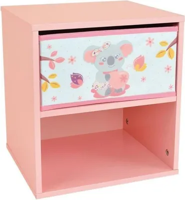 Immagine prodotto di Noptiera Fun House, MDF, roz, 36x33x30cm