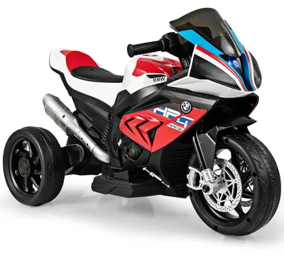 Zdjęcie produktu dla Elektryczny motocykl dla dzieci 6 V – trójkołowy – z muzyką i reflektorem – prędkość do 3 km/h – czerwony