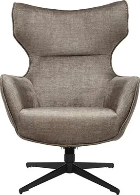Produktbild von riess-ambiente Drehbarer Sessel VOGUE taupe Samt schwarze Metallbeine mit Armlehne
