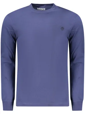 Produktbild von „Elegantes Herren Langarmshirt Blau mit Stickerei & Rundhalsausschnitt“