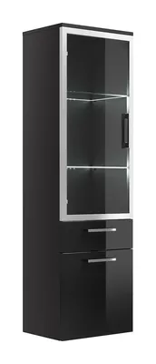 Produktbild von Hochschrank mit Glastür anthrazit