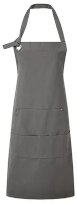 Produktbild von Premier Workwear PR137 | Latzschürze Calibre Heavy Baumwolle Canvas Pocket Apron, - Farbe: Dark Grey (ca. Pantone 425C) - Größe: 72 x 86 cm