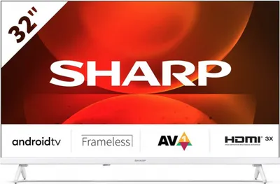 Zdjęcie produktu dla Sharp 32" HD Ready Android TV, 81,3 cm (32"), 1366 x 768 px, LED, Smart TV, Wi-Fi, Biały