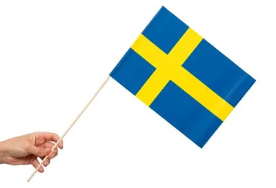 Produktbild von 10 Papier Fahnen Schweden 20 x 30 cm Handfahnen