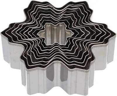 Produktbild von Acryl Cakevormset mit 9 Teilen, H6C0, Sneeuwvlok-Design