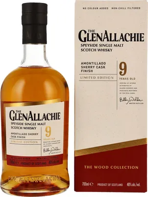 Produktbild von GlenAllachie 9 Jahre - Amontillado Sherry Cask Finish - The Wood Collection - Limited Edition - Single Malt Scotch Whisky
