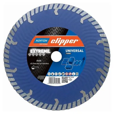 Obrázek produktu pro Diamantový řezný kotouč Norton Clipper Extreme Universal Turbo - 230x22,2 mm