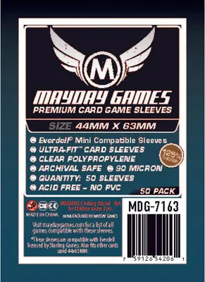 Produktbild von Mayday Premium Card Sleeves Kartenschutzhüllen 44 x 63 MM 50 Stück - 7163