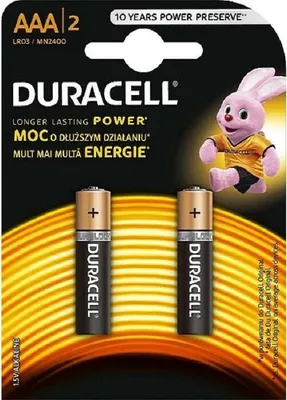 Zdjęcie produktu dla Baterie alkaliczne Duracell Basic LR03 AAA, 2 sztuki