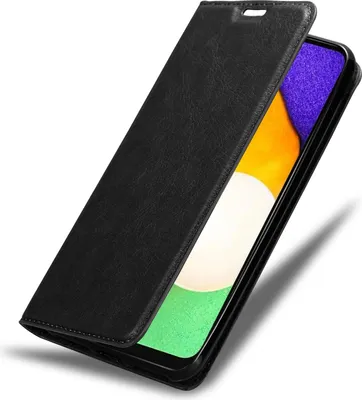 Produktbild von Cadorabo Hülle für Samsung Galaxy A13 5G Schutz Hülle in Schwarz Handyhülle Etui Case Cover Magnetverschluss