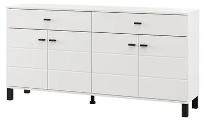 Produktbild von Barich - Sideboard, 154x35x78h cm Weiß, 3 Regalböden