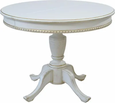 Produktbild von Casa Padrino Luxus Barock Esstisch Weiß / Gold 100-140 cm - Barock Esszimmer Möbel