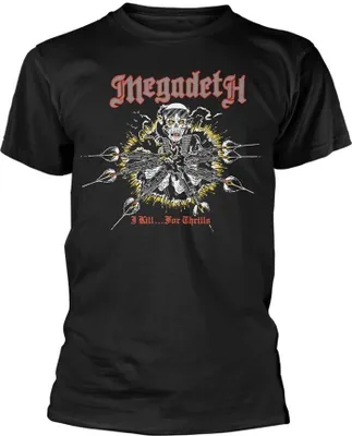 Image de Megadeth - "Killing For Thrills" T-shirt Homme/Femme Unie PH3587 (XXL) (Noir)