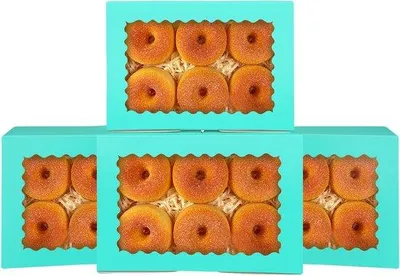 Produktbild von Blaue Keksdose mit Fenster 15 Stück