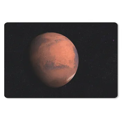 Produktbild von MuchoWow® Schreibtischunterlage Der rote Planet Mars in einer dunklen Umgebung 60x40 cm - XXL Mauspad - Großes Mauspad