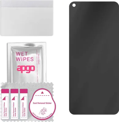 Produktbild von apgo Hybrid Privacy Schutzglas, Matt, kompatibel mit Oppo A72N 5G, Anti-Spy, toller Ersatz für Hartglas, kratzfester Displayschutzglas, Displayschutz, Full Glue