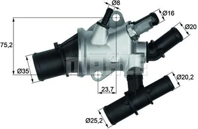 Image de Thermostat de refroidissement MAHLE pour ALFA ROMEO 147