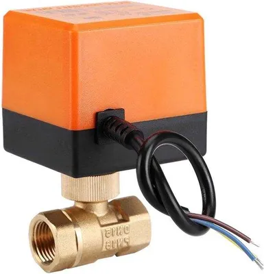 Obrázok produktu pre Elektrický guľový ventil, 2-cestný, mosadz, DN15–25, 220 V