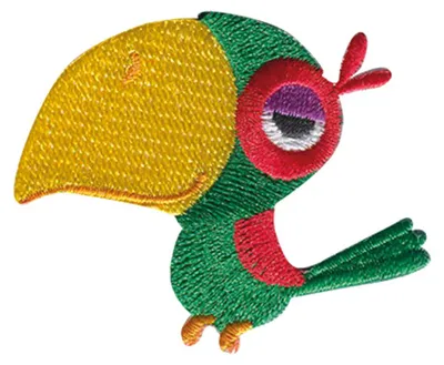 Obrázok produktu pre Papagáj pirátsky vták - nášivka, nažehľovacia, nášivky, nášivky, nažehľovacie, veľkosť: 6,1 x 5 cm