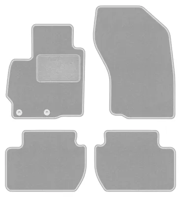 Image de Tapis de sol en moquette pour Peugeot 4007 2007-2012 (crossover) – jeu 4 pièces, gris, sur mesure – Wielganizator OSLO