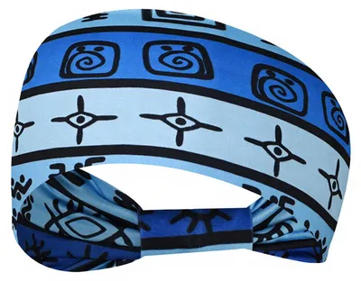 Produktbild von Breites Boho-Stirnband für Damen, dehnbar, ideal für Sport, Yoga und Workout, geknotet, Vintage-Stil, ethnisch-afrikanisches Haarband, Haaraccessoires