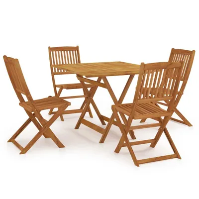 Immagine prodotto di Set da Pranzo da Giardino 5 pz Pieghevole in Massello di Acacia