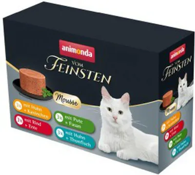 Produktbild von animonda Vom Feinsten Adult Katzenfutter Mousse-Vielfalt 12 x 85 g Nassfutter ohne Getreide