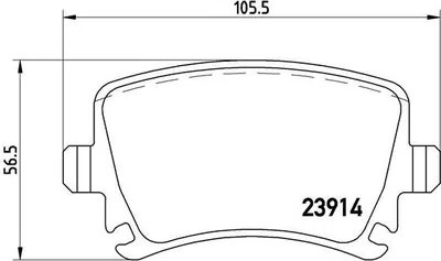 Produktbild von Brembo Bremsbelagsatz, Scheibenbremse Hinterachse P 85 095