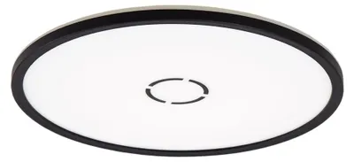 Obrázek produktu pro Stropní svítidlo LED BRILONER FREE, plochý design, podsvícení, neutrální bílé světlo, černá barva, 42 x 2,9 cm