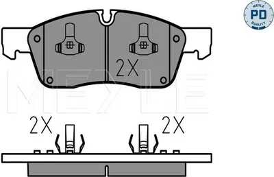 Produktbild von MEYLE 025 251 9021/PD Bremsbeläge Vorne für JEEP GRAND CHEROKEE IV (WK, WK2)
