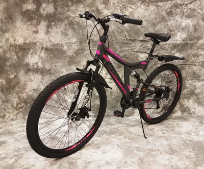 Produktbild von 26 Zoll MTB Blackrider Vollgefedert 21-Gang Shimano Kettenschaltung mit Scheibenbremsen NEU 2638-ANTRA-PINK AB 155 CM KÖRPERGRÖSSE !!!!!!!!!!!!!!!!!!!