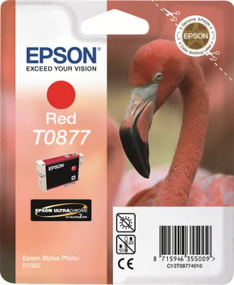 Produktbild von Tinte / T0877 / Blister / red / Ultra Gloss High-Gloss 2